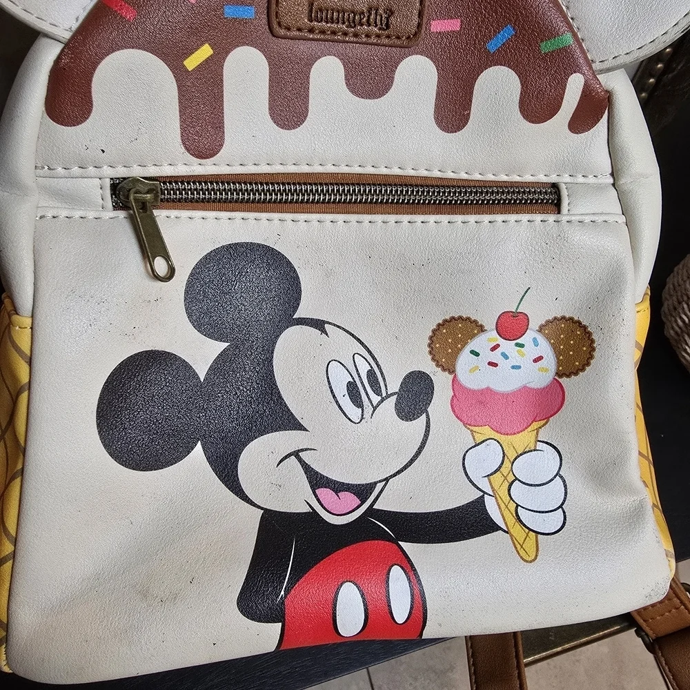 LOUNGEFLY DISNEY MICKEY MOUSE ICE CREAM BACKPACK BAG EXCLUSIVE